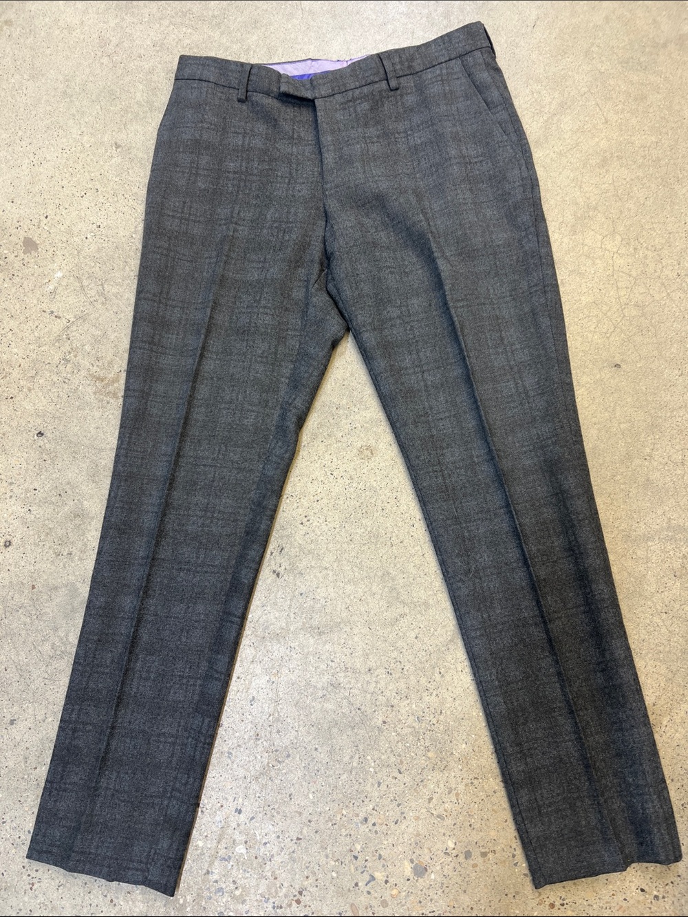 Etro Gray Plaid Men’s Dress Pants
